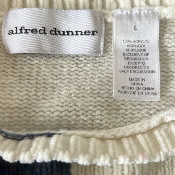 Vintage Alfred Dunner Floral Embroidered Grannycore Sweater | Size Large - Picture 5 of 5